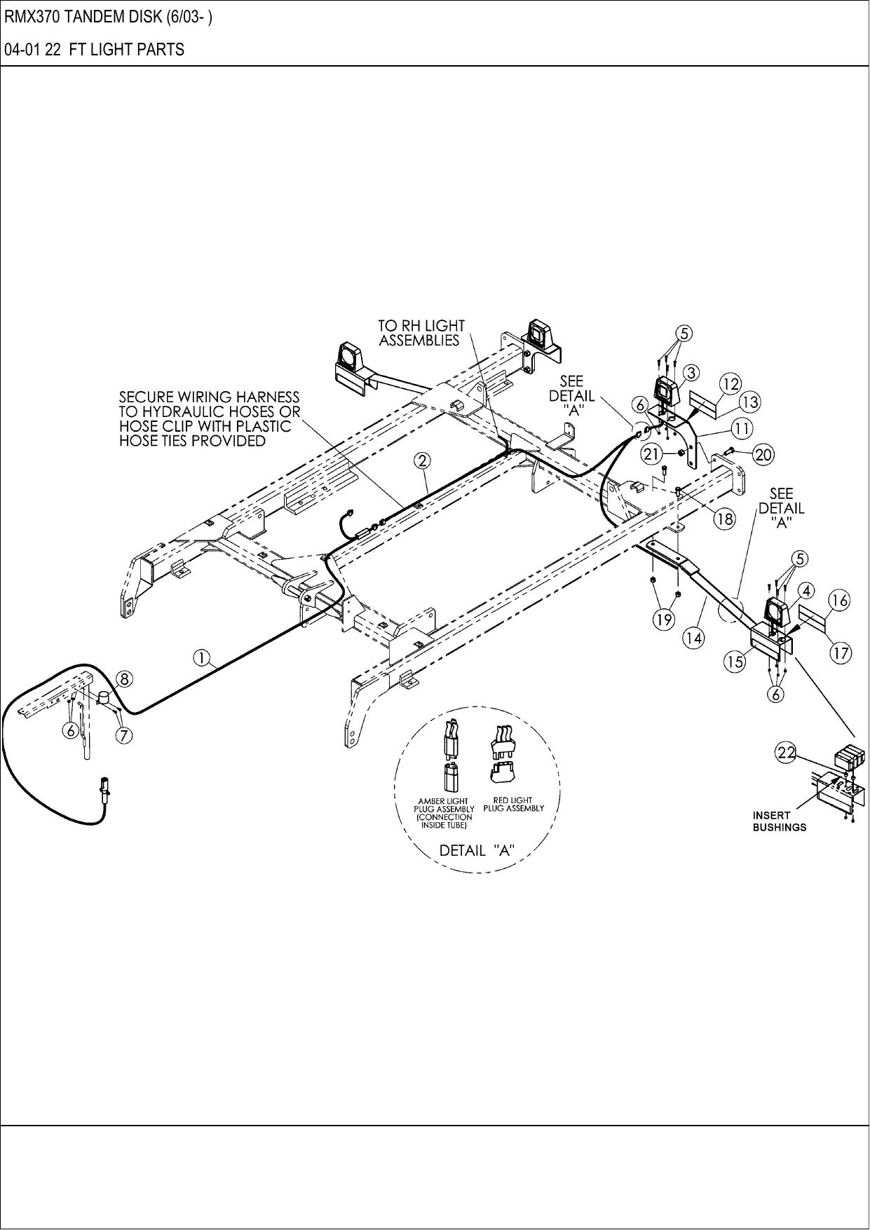 RMX370 TANDEM DISK PARTS